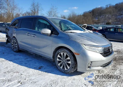 2022 Honda Odyssey Exl z USA, uszkodzony, nr VIN 5FNRL6H78NB009279